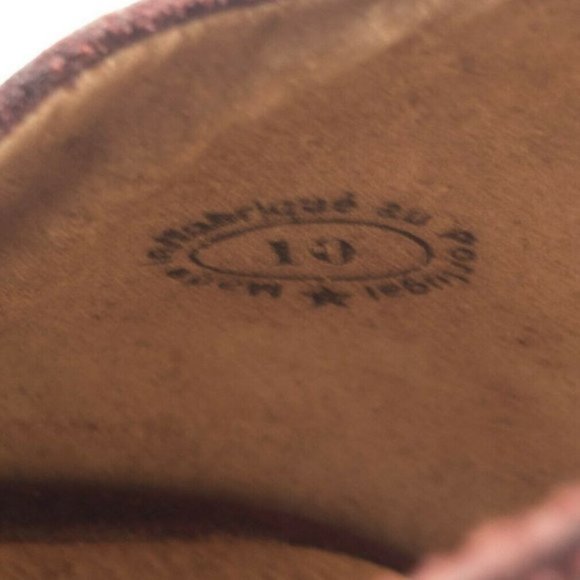 John Fluevog Red Leather Stitch Closed Toe Heels - Picture 9 of 9